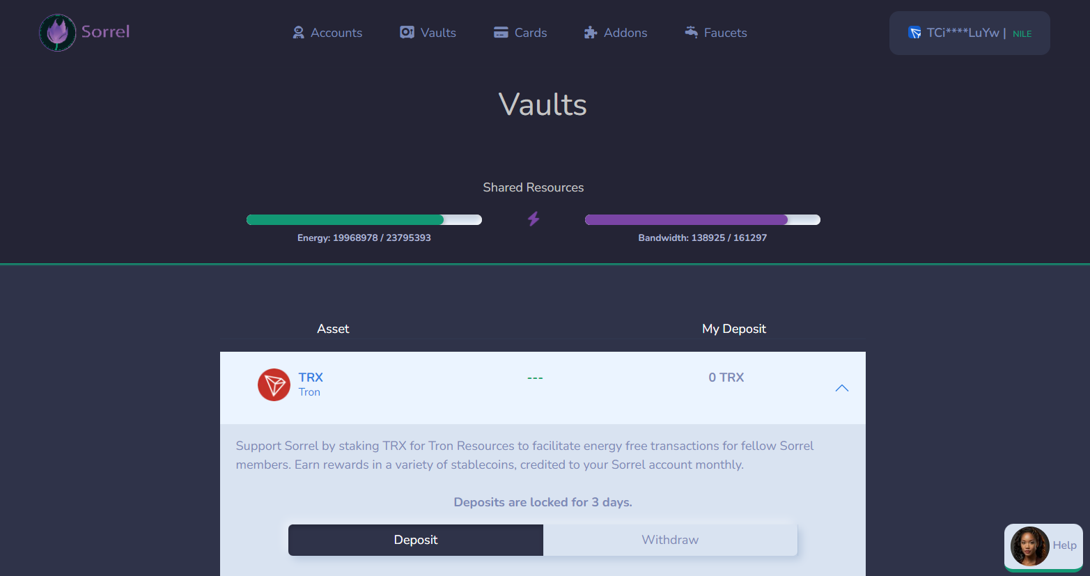 Sorrel Vaults UI